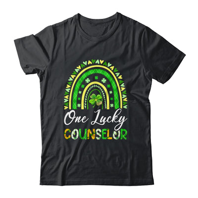 One Lucky Counselor St Patricks Day Rainbow Leopard Shamrock Shirt & Hoodie | siriusteestore
