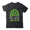 One Lucky Librarian St Patricks Day Rainbow Leopard Shamrock Shirt & Hoodie | siriusteestore