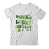 One Lucky Lunch Lady St Patricks Day Groovy Retro Shamrock Shirt & Hoodie | siriusteestore
