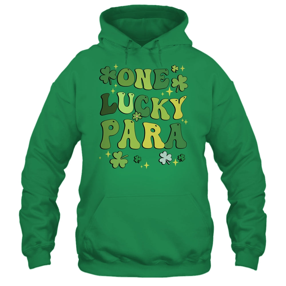One Lucky Para St Patricks Day Cute Groovy Retro Shamrock Shirt & Hoodie | siriusteestore
