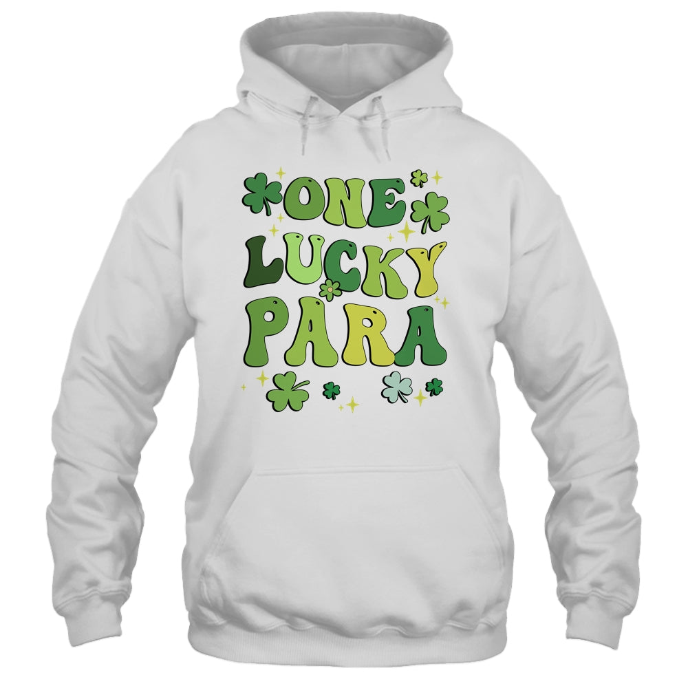 One Lucky Para St Patricks Day Cute Groovy Retro Shamrock Shirt & Hoodie | siriusteestore