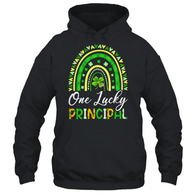 One Lucky Principal St Patricks Day Rainbow Leopard Shamrock Shirt & Hoodie | siriusteestore