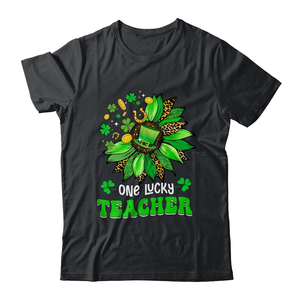 One Lucky Teacher St Patricks Day Sunflower Shirt & Hoodie | siriusteestore