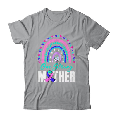 One Strong Mother Teal Rainbow Warrior Thyroid Cancer Month Shirt & Hoodie | siriusteestore