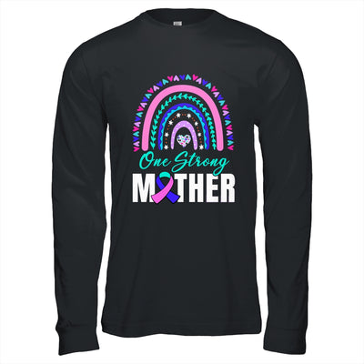 One Strong Mother Teal Rainbow Warrior Thyroid Cancer Month Shirt & Hoodie | siriusteestore