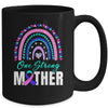 One Strong Mother Teal Rainbow Warrior Thyroid Cancer Month Mug | siriusteestore