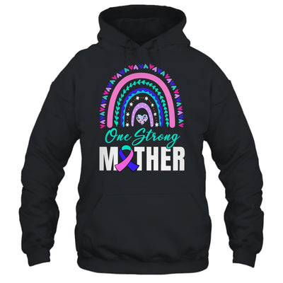 One Strong Mother Teal Rainbow Warrior Thyroid Cancer Month Shirt & Hoodie | siriusteestore
