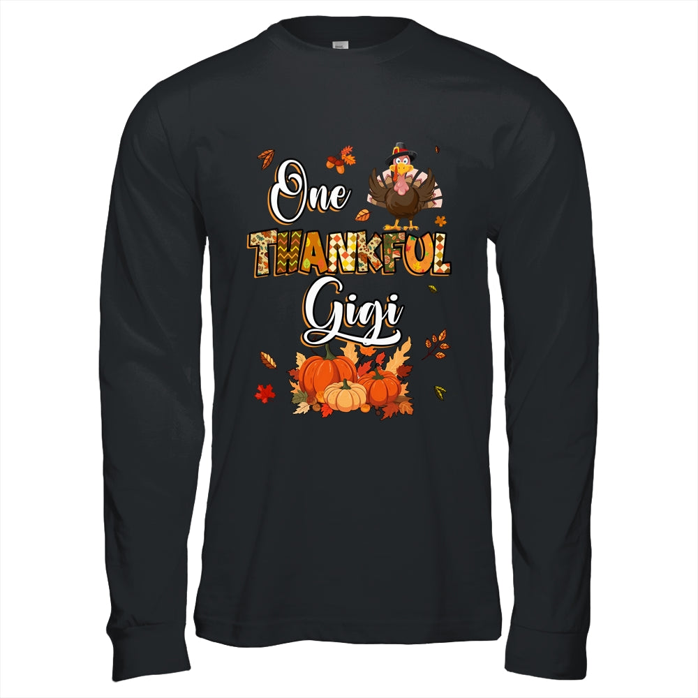 One Thankful Gigi Fall Leaves Autumn Grandma Thanksgiving Shirt & Hoodie | siriusteestore