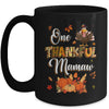 One Thankful Mamaw Fall Leaves Autumn Grandma Thanksgiving Mug | siriusteestore