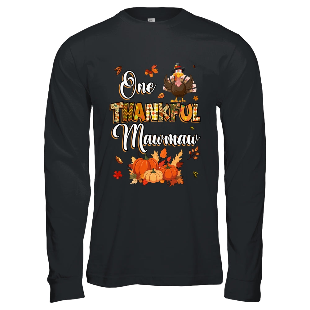 One Thankful Mawmaw Fall Leaves Autumn Grandma Thanksgiving Shirt & Hoodie | siriusteestore