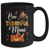 One Thankful Mimi Fall Leaves Autumn Grandma Thanksgiving Mug | siriusteestore