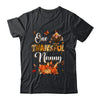 One Thankful Nanny Fall Leaves Autumn Grandma Thanksgiving Shirt & Hoodie | siriusteestore
