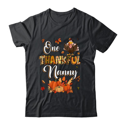 One Thankful Nanny Fall Leaves Autumn Grandma Thanksgiving Shirt & Hoodie | siriusteestore