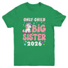 Only Child Crossed Out Big Sister 2026 Unicorn Girl Loving Youth Shirt | siriusteestore