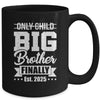 Only Child Expires 2025 Promoted To Big Brother Finally Mug | siriusteestore