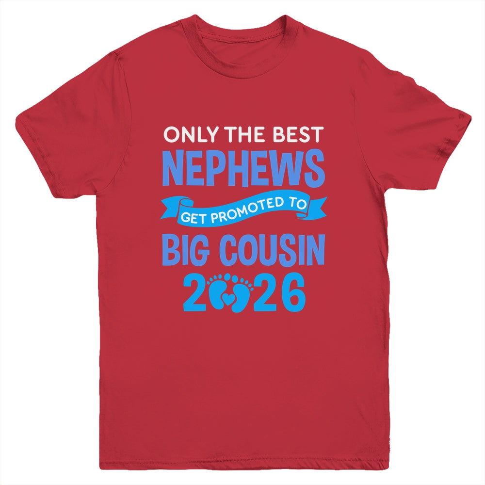 Only The Best Nephews Get Promoted To Big Cousin 2026 Youth Shirt | siriusteestore