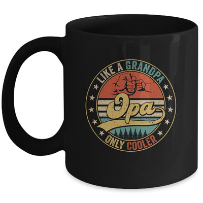 Opa Like A Grandpa Only Cooler Retro Funny Dad Fathers Day Mug | siriusteestore