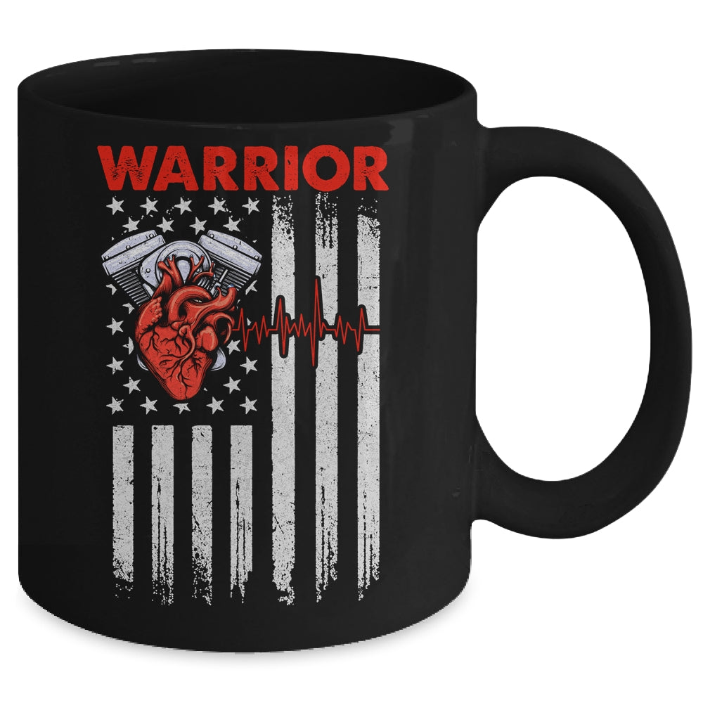 Open Heart Surgery Warrior For Men Women Survivor Flag Mug | siriusteestore