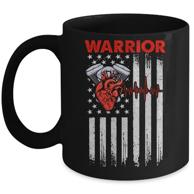 Open Heart Surgery Warrior For Men Women Survivor Flag Mug | siriusteestore