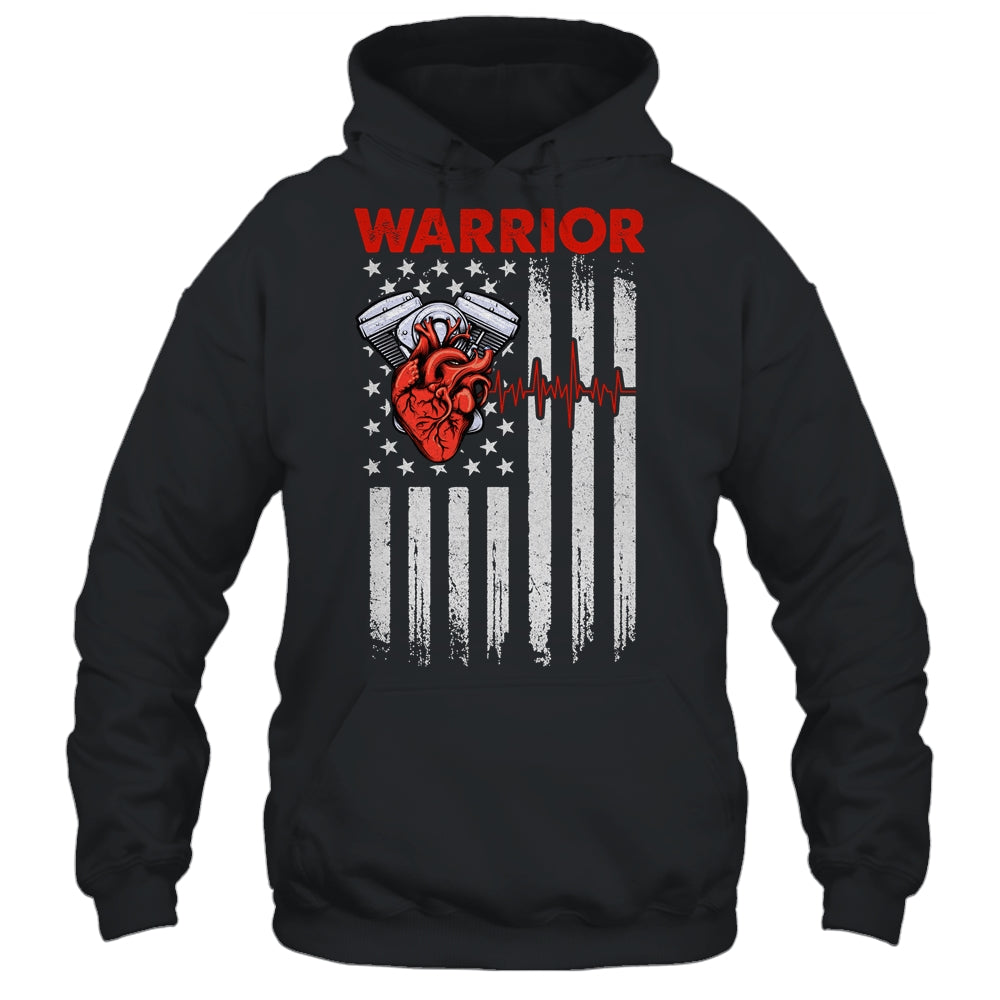 Open Heart Surgery Warrior For Men Women Survivor Flag Shirt & Hoodie | siriusteestore