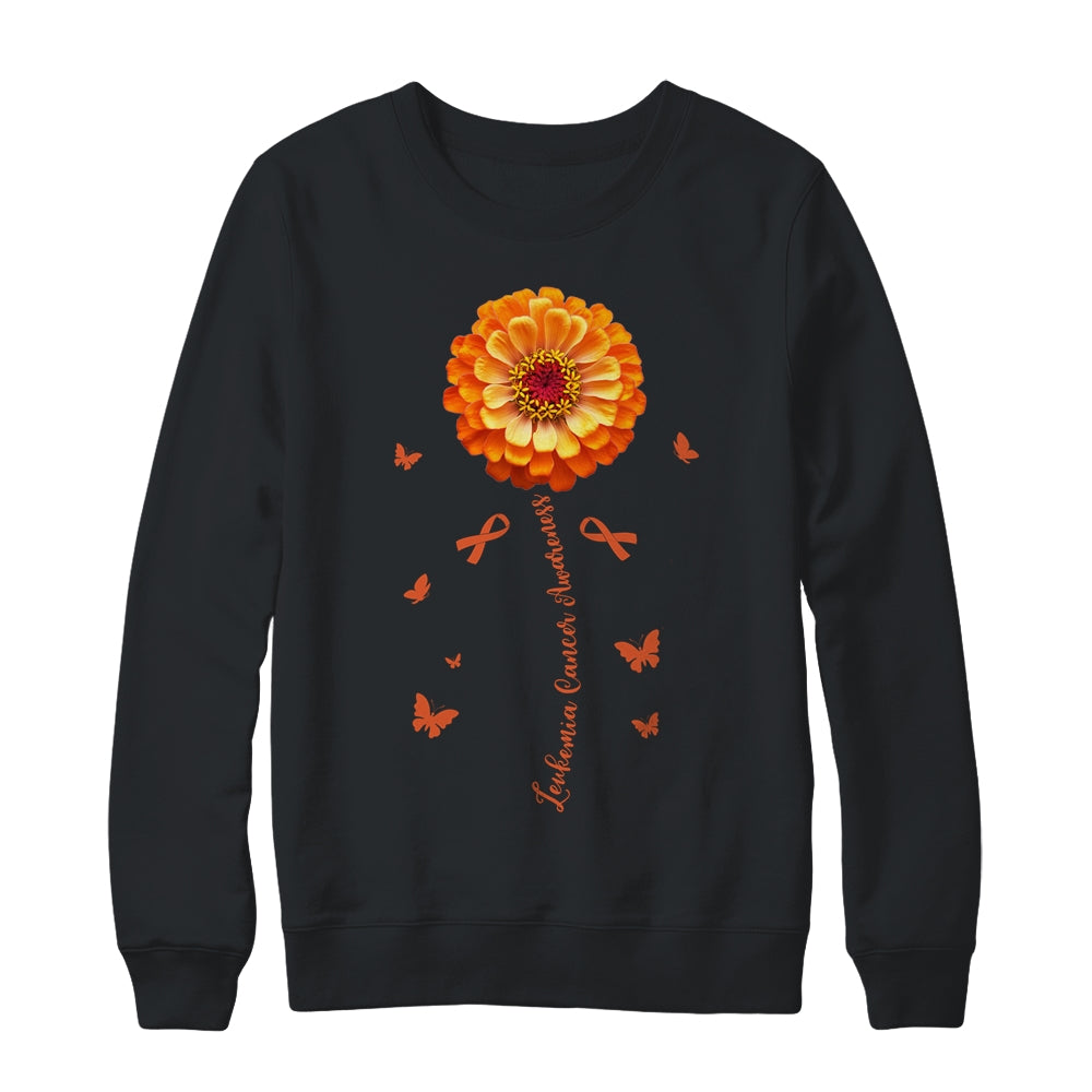 Orange Ribbon Flower Leukemia Awareness Blood Cancer Women Shirt & Sweatshirt | siriusteestore
