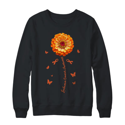 Orange Ribbon Flower Leukemia Awareness Blood Cancer Women Shirt & Sweatshirt | siriusteestore