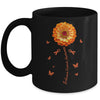 Orange Ribbon Flower Leukemia Awareness Blood Cancer Women Mug | siriusteestore