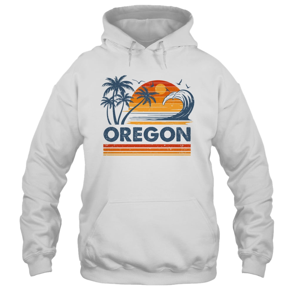 Oregon Vacation Sunset Cute 70s Vintage Retro Beach Shirt & Tank Top | siriusteestore