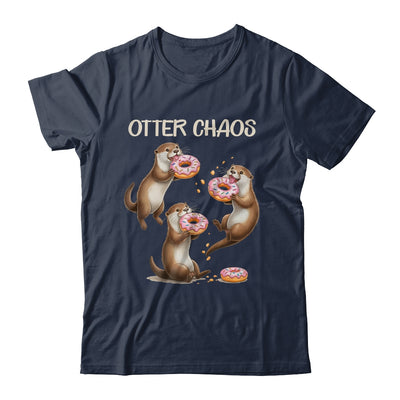 Otter Chaos Funny Sea Otters Doughnut Pun Animal Lover Shirt & Tank Top | siriusteestore
