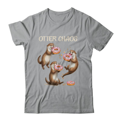 Otter Chaos Funny Sea Otters Doughnut Pun Animal Lover Shirt & Tank Top | siriusteestore