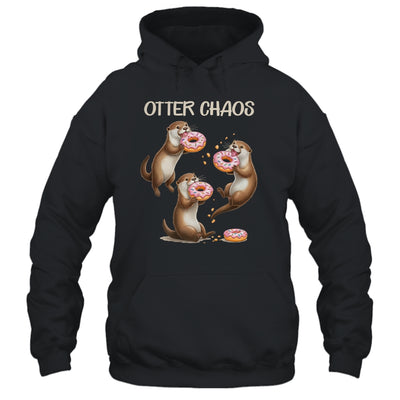 Otter Chaos Funny Sea Otters Doughnut Pun Animal Lover Shirt & Tank Top | siriusteestore