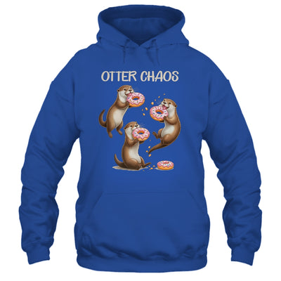 Otter Chaos Funny Sea Otters Doughnut Pun Animal Lover Shirt & Tank Top | siriusteestore
