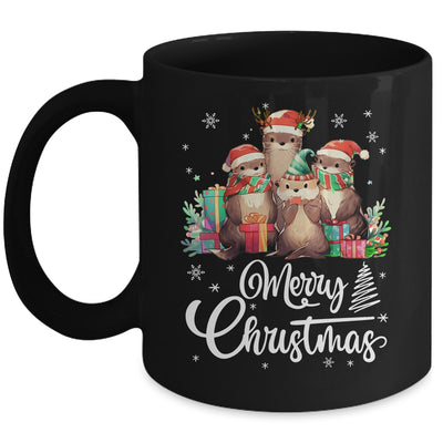 Otter Christmas Funny Xmas Lights Animals Lover Mug | siriusteestore
