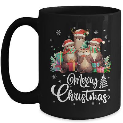 Otter Christmas Funny Xmas Lights Animals Lover Mug | siriusteestore