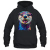 Otter Face Colorful River Sea Animal Art Lover Cute Black Shirt & Tank Top | siriusteestore