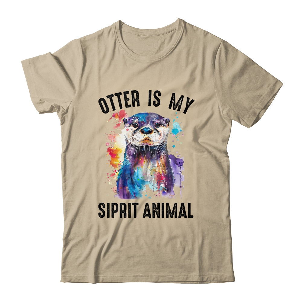 Otter Is My Spirit Animal Funny Graphic Painting Otter Lover Shirt & Tank Top | siriusteestore