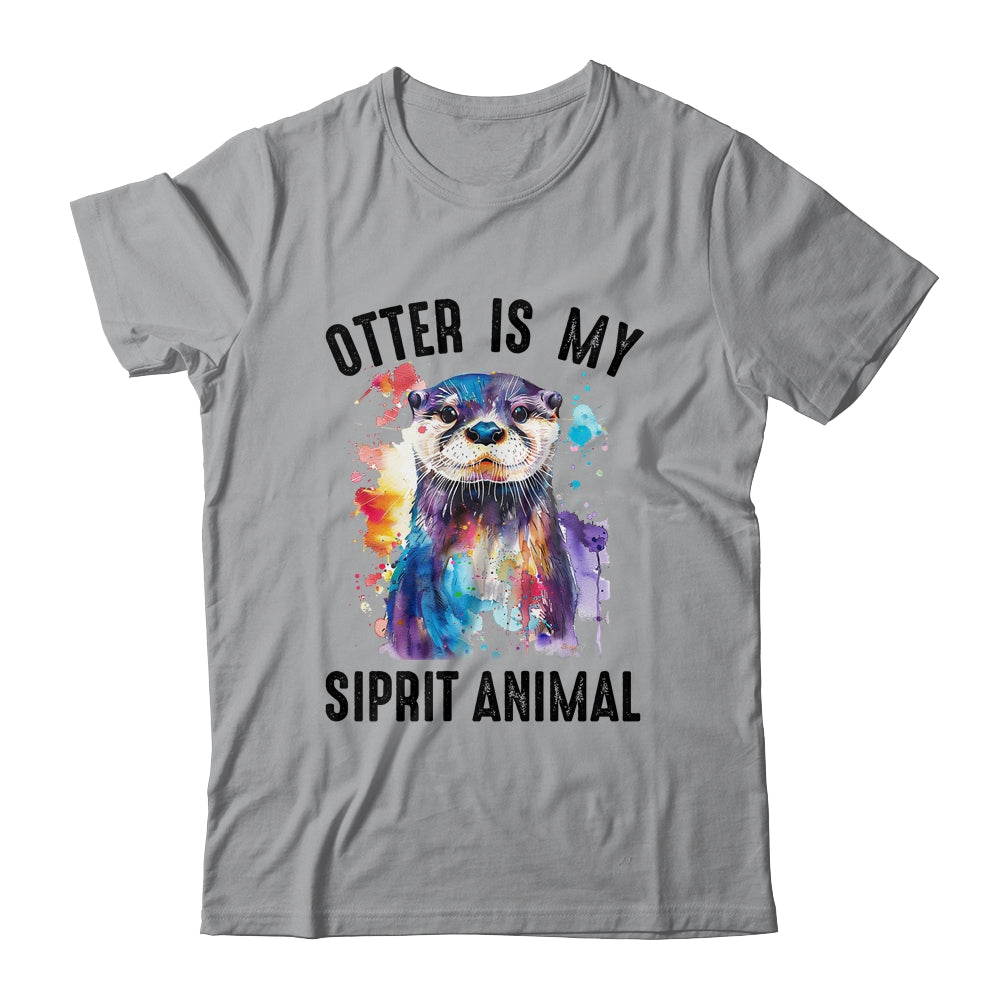 Otter Is My Spirit Animal Funny Graphic Painting Otter Lover Shirt & Tank Top | siriusteestore