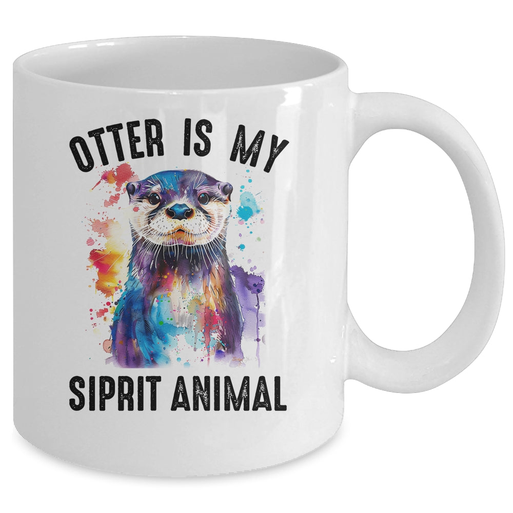 Otter Is My Spirit Animal Funny Graphic Painting Otter Lover Mug | siriusteestore