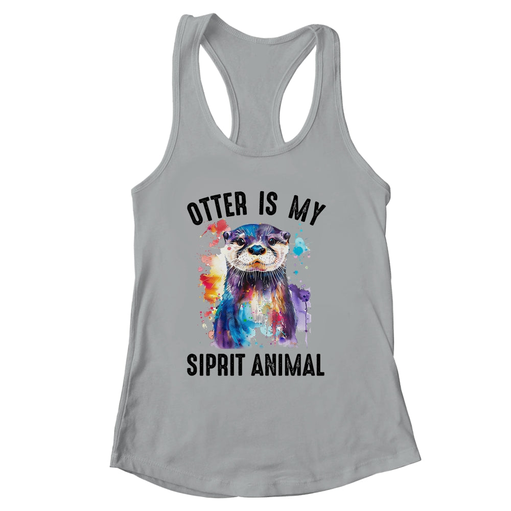 Otter Is My Spirit Animal Funny Graphic Painting Otter Lover Shirt & Tank Top | siriusteestore
