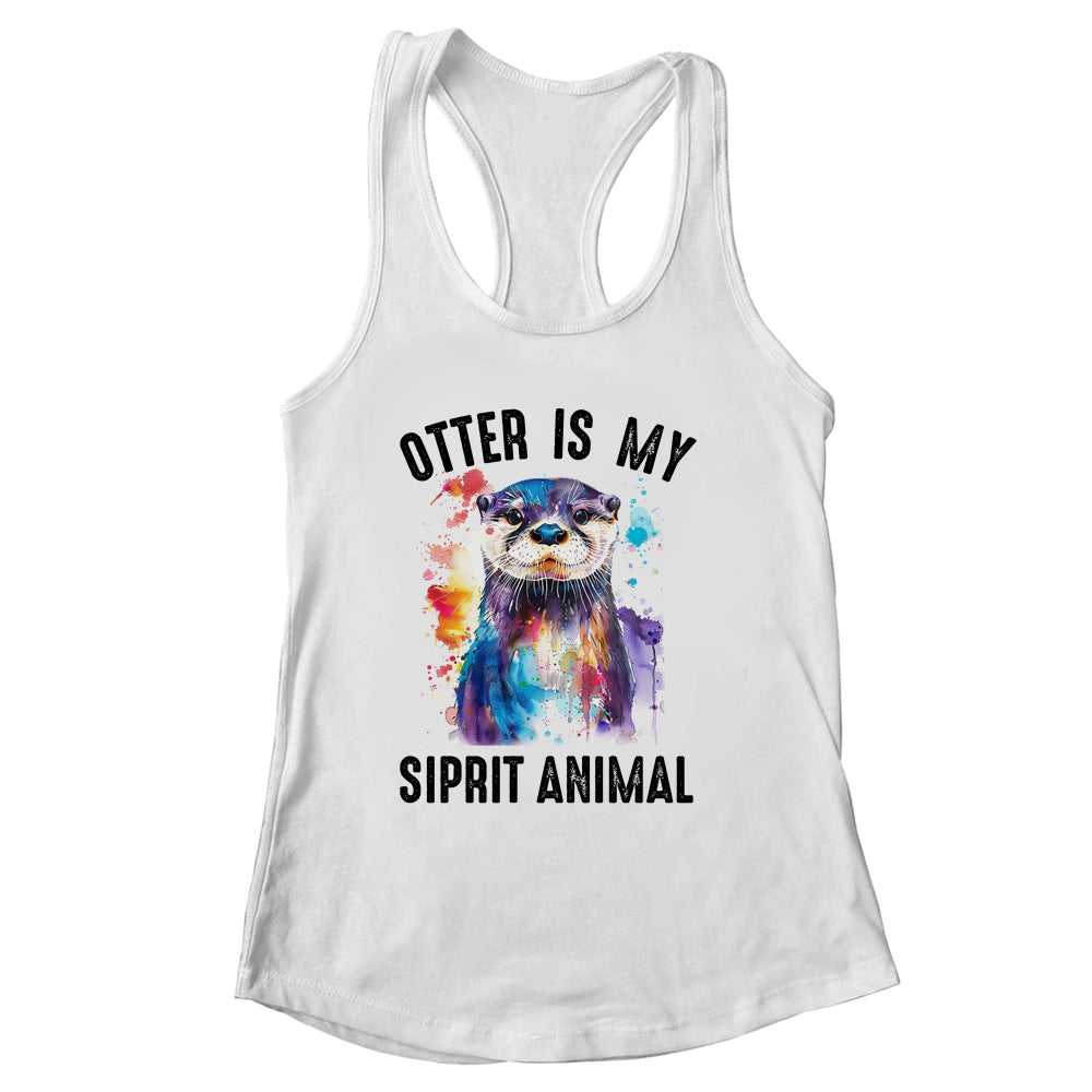 Otter Is My Spirit Animal Funny Graphic Painting Otter Lover Shirt & Tank Top | siriusteestore