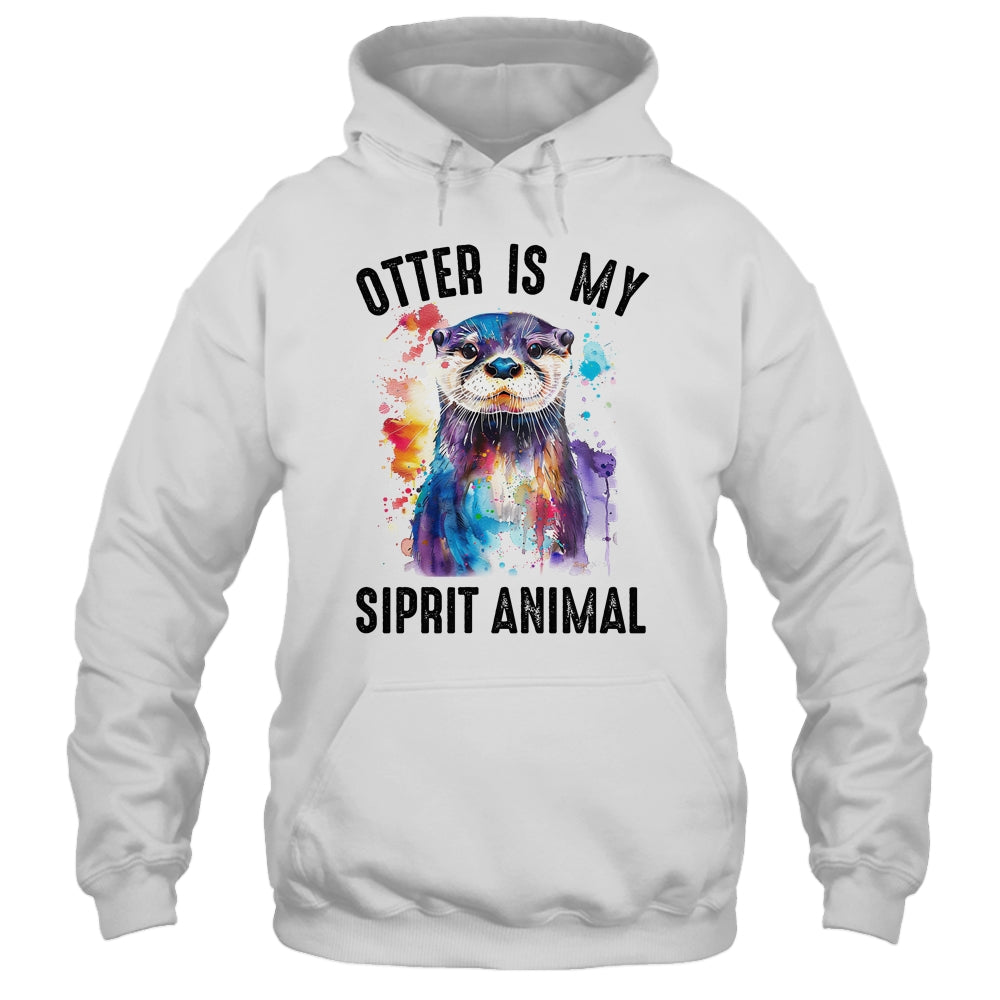 Otter Is My Spirit Animal Funny Graphic Painting Otter Lover Shirt & Tank Top | siriusteestore