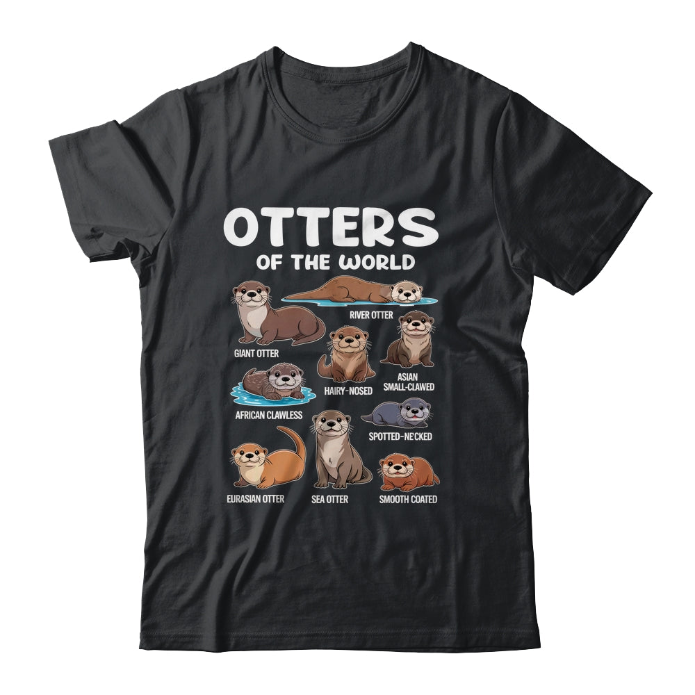 Otter Sea Animals Of The World Chibi Otter Lover Educational Shirt & Tank Top | siriusteestore
