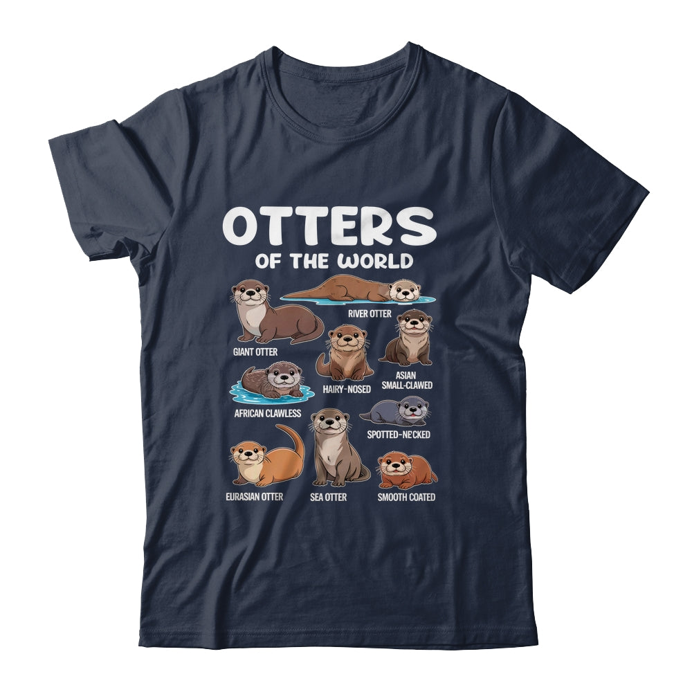 Otter Sea Animals Of The World Chibi Otter Lover Educational Shirt & Tank Top | siriusteestore