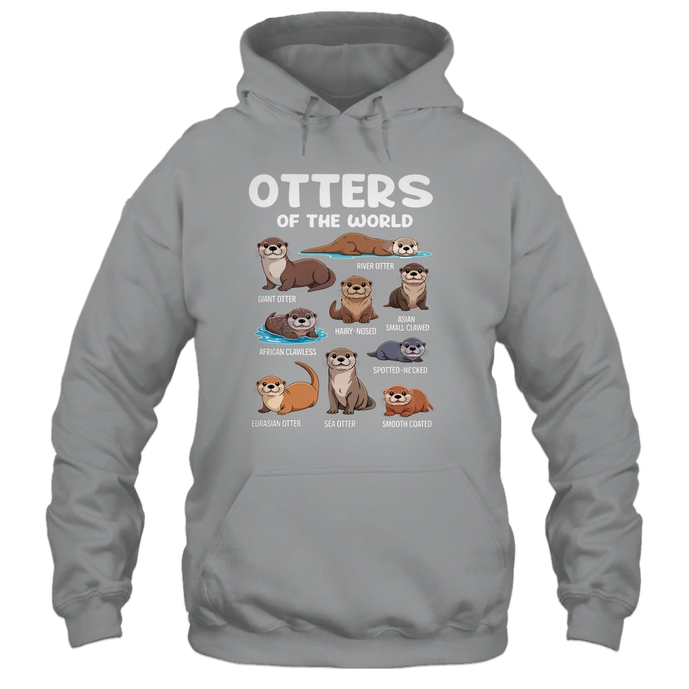 Otter Sea Animals Of The World Chibi Otter Lover Educational Shirt & Tank Top | siriusteestore