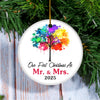 Our First Christmas As Mr And Mrs 2025 Colorful Tree For Wedding Newlywed Couple (16) 2025 Christmas Tree Ornament | siriusteestore