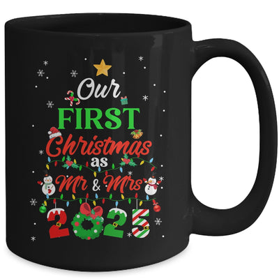 Our First Christmas As Mr And Mrs 2025 Couple Wife Husband Mug | siriusteestore