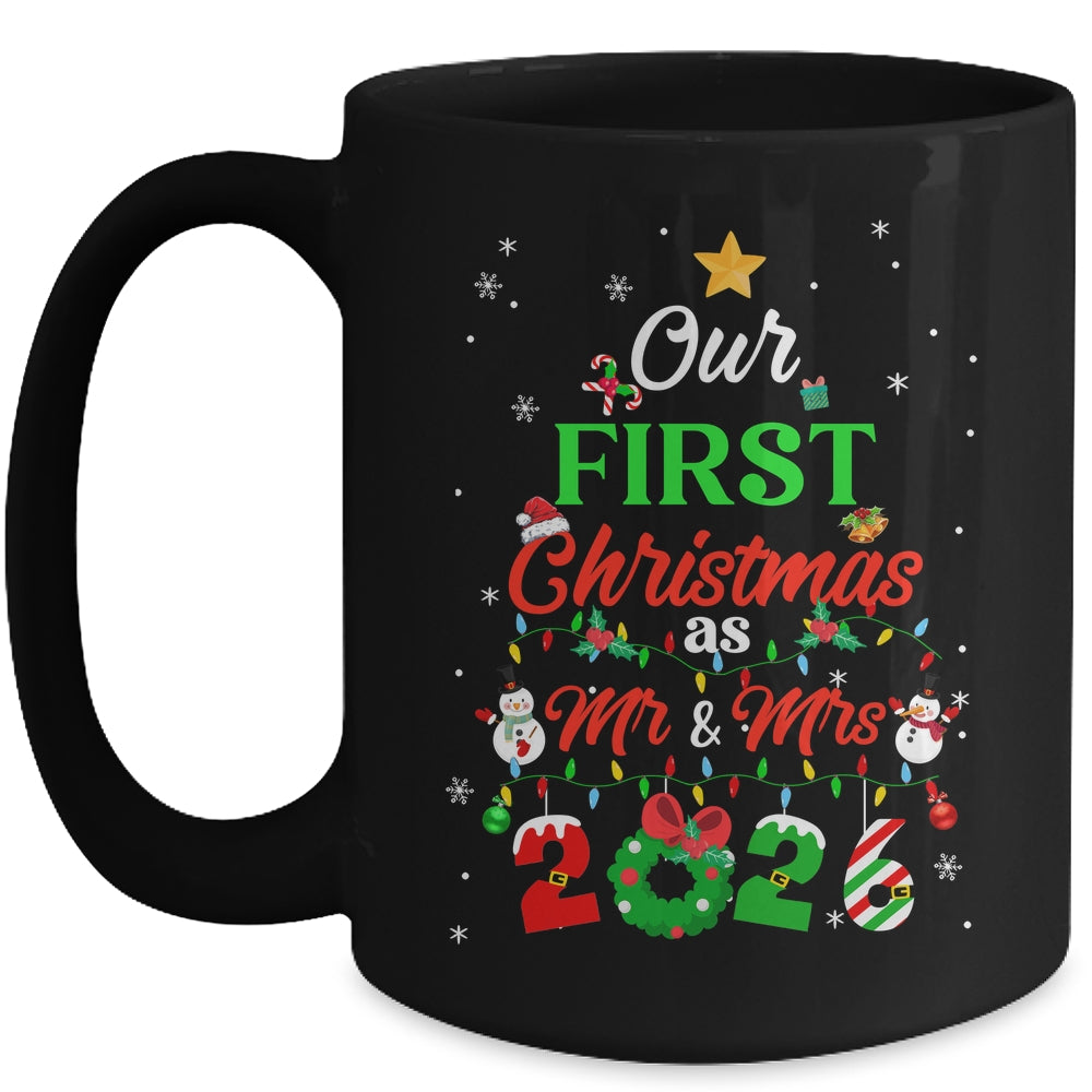 Our First Christmas As Mr And Mrs 2026 Couple Wife Husband Mug | siriusteestore