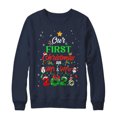 Our First Christmas As Mr And Mrs 2026 Couple Wife Husband Shirt & Sweatshirt | siriusteestore