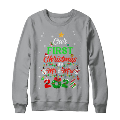 Our First Christmas As Mr And Mrs 2026 Couple Wife Husband Shirt & Sweatshirt | siriusteestore