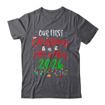 Our First Christmas As Mr Mrs 2026 Funny Christmas Couples Shirt & Sweatshirt | siriusteestore